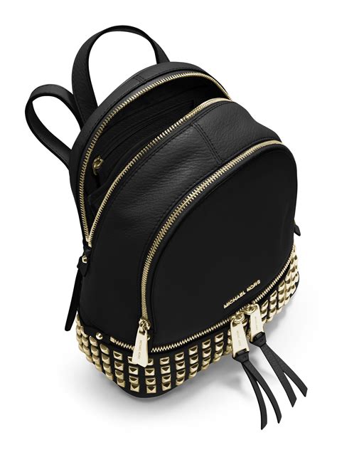 michael kors rrhea backpack leather|michael kors rhea studded backpack.